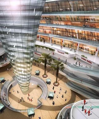 高档商场内部渲染效果图图片