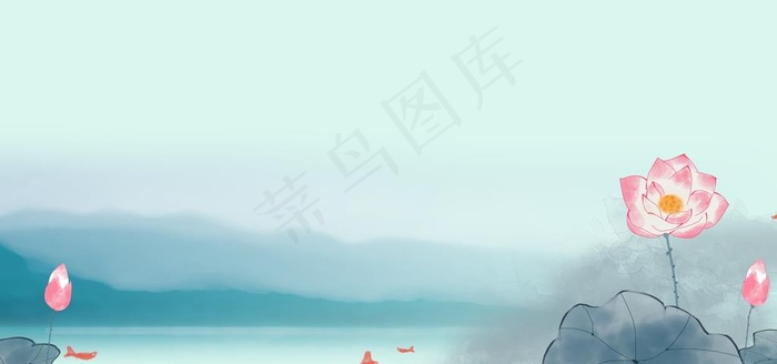 荷花背景图图片