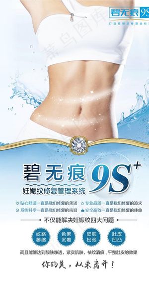 妊娠纹修复设计海报图片
