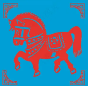 马剪纸图片