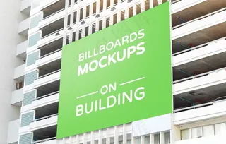 楼体广告牌样机图片