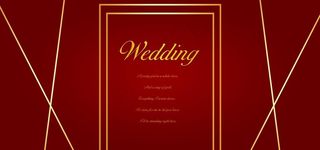 红色婚礼中式婚礼背景金色渐变图片