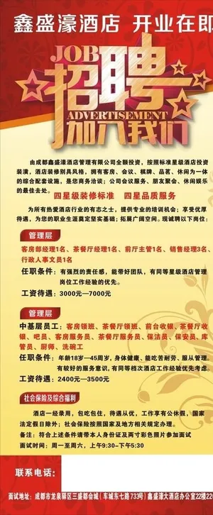酒店招聘图片