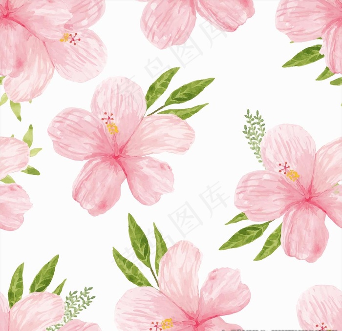 水彩花卉花纹图片
