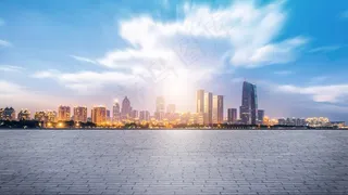 地面与城市背景图片