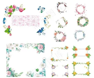 花草边框花环集图片