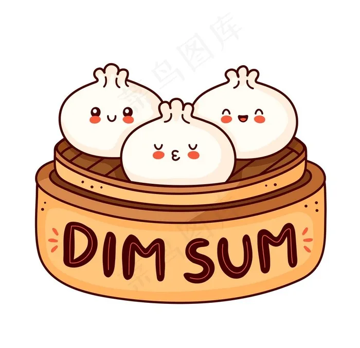 卡通包子图片ai矢量模版下载