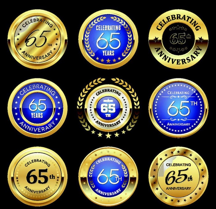 65周年徽章图片eps,ai矢量模版下载