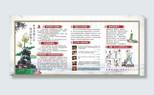 学校廉政展板图片