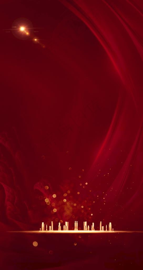 地产红色图片(1874X3334(DPI:300))psd模版下载