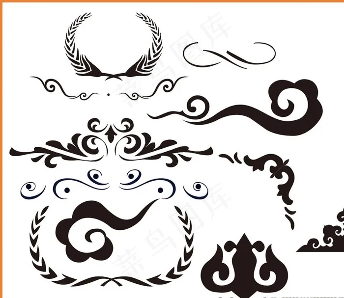角花 花纹  花边  边框图片cdr矢量模版下载