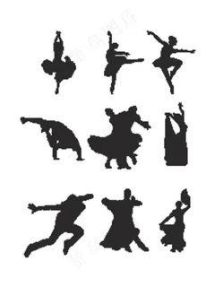 舞蹈人物剪影图片 舞蹈人物剪影图片