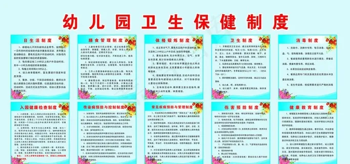 幼儿园卫生保健制度图片 幼儿园卫生保健制度图片