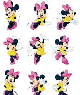 迪士尼 米妮矢量图图片