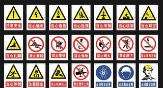 工地安全标示牌图片