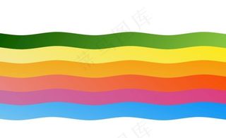 曲线弯曲彩虹色矢量图CDR素材图片