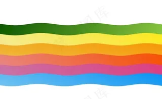 曲线弯曲彩虹色矢量图CDR素材图片