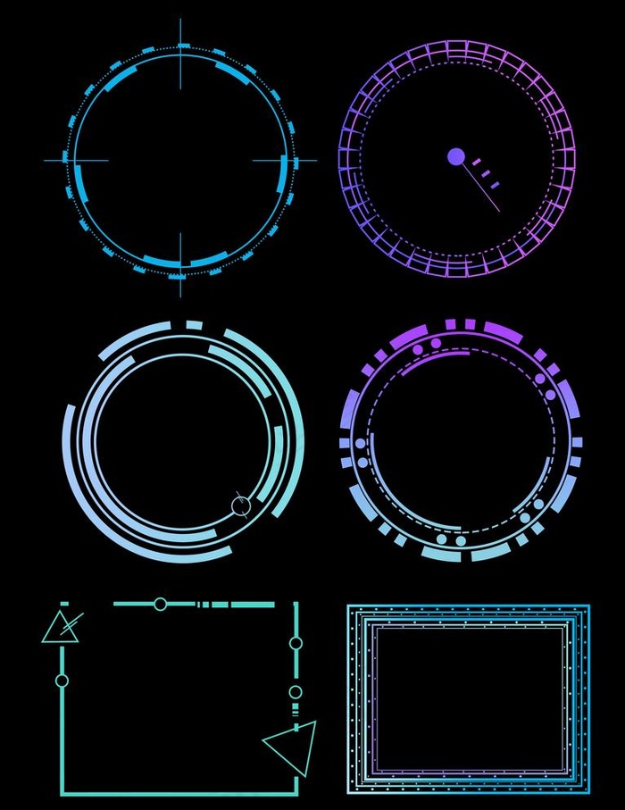 科技边框图片(3072X4107(DPI:300))psd模版下载