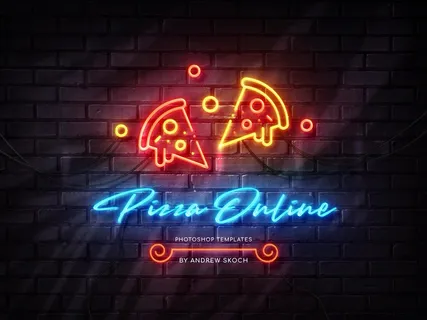 霓虹字特效图片