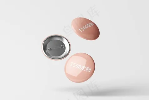 圆形胸牌样机图片