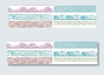 欧式花纹 海浪波浪花纹图片