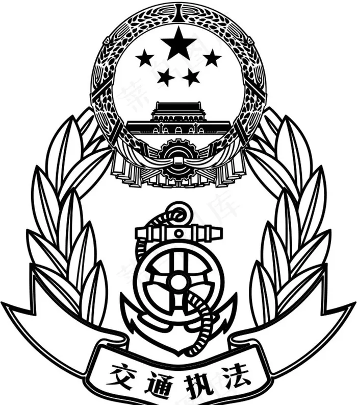 交通执法图片cdr矢量模版下载