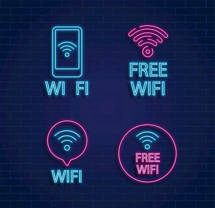 wifi图标 信号标志图片ai矢量模版下载