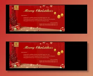 圣诞节红色祝福贺卡图片
