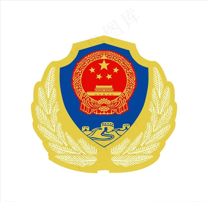 警徽图片ai矢量模版下载