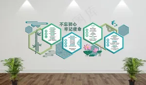 不忘初心牢记使命文化墙图片