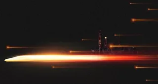 发光高铁城市图片