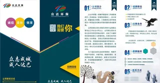环保招聘折页图片