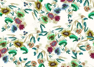 大牌 方巾 数码印花 小碎花图片