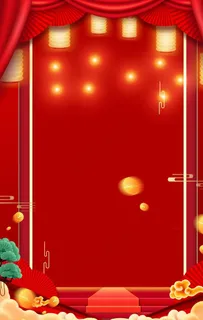 红色新年背景图图片
