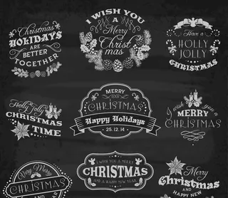 复古圣诞刻字图片