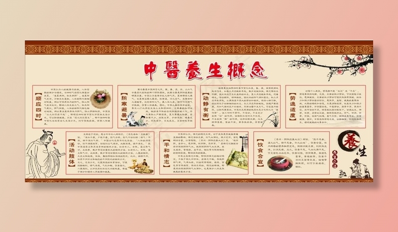 中医养生概念图片(210X297)cdr矢量模版下载