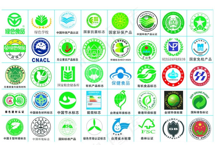 国家认证标志大全图片psd模版下载