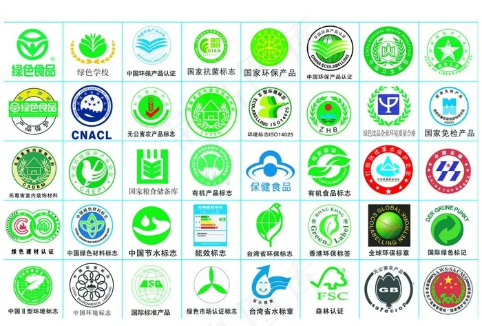 国家认证标志大全图片psd模版下载