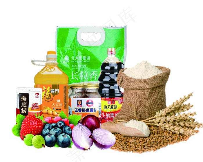 粮油组合图片psd模版下载