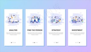 线性扁平插画图片