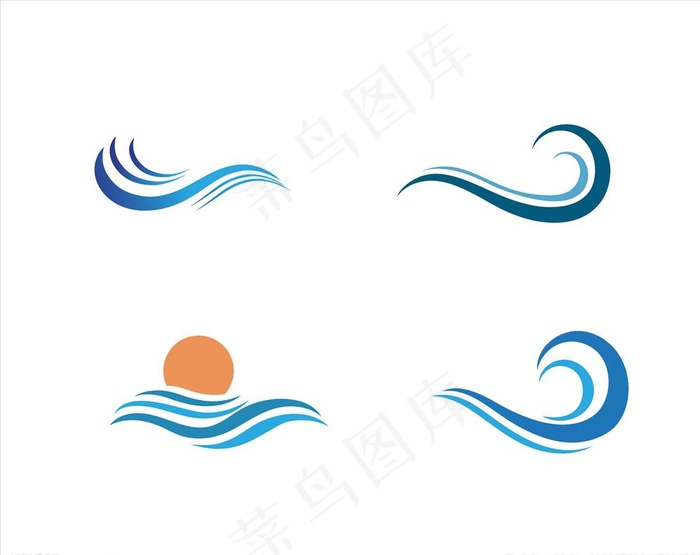 海浪图片ai矢量模版下载