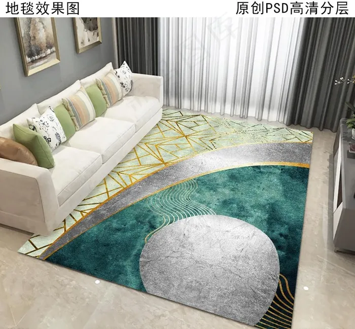 现代简约北欧风抽象地毯图片(9071X5669(DPI:72))psd模版下载