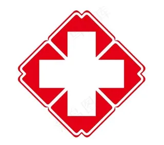 矢量医院十字标图片