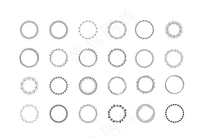 圆形花边图片ai矢量模版下载