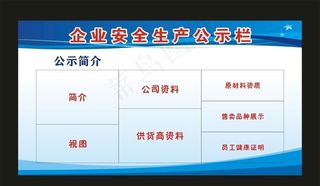 企业安全生产公示栏 宣传广告图片