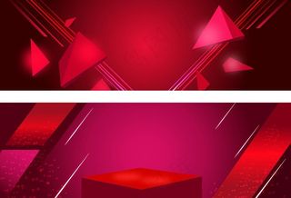 几何红色背景图片