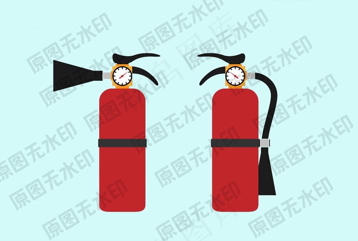 消防灭火器卡通免抠图片psd模版下载