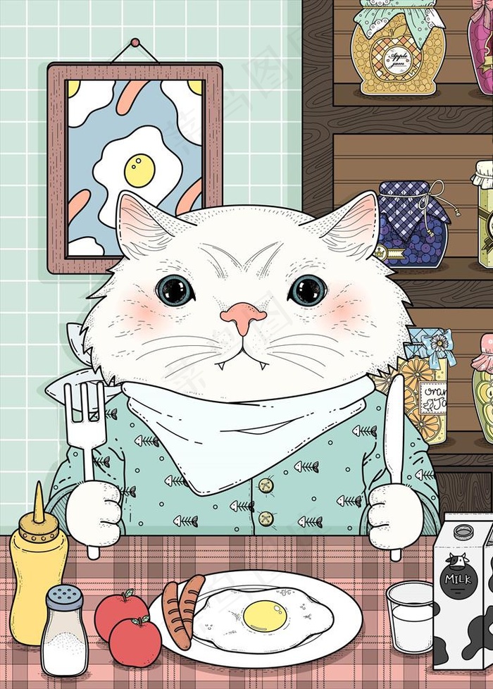 卡通猫咪图片