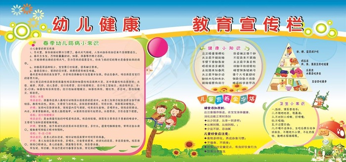 幼儿健康宣传栏图片(2080X1190)cdr矢量模版下载