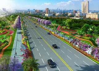 道路景观鸟瞰图图片